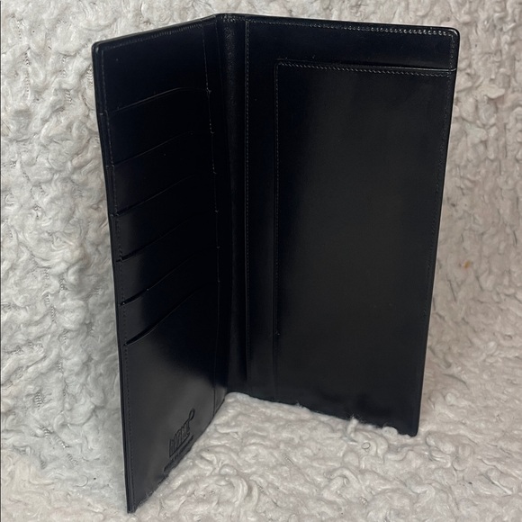 New Montblanc Meisterstück Bi-fold Slim Leather Unisex Long Wallet Black - Picture 6 of 9